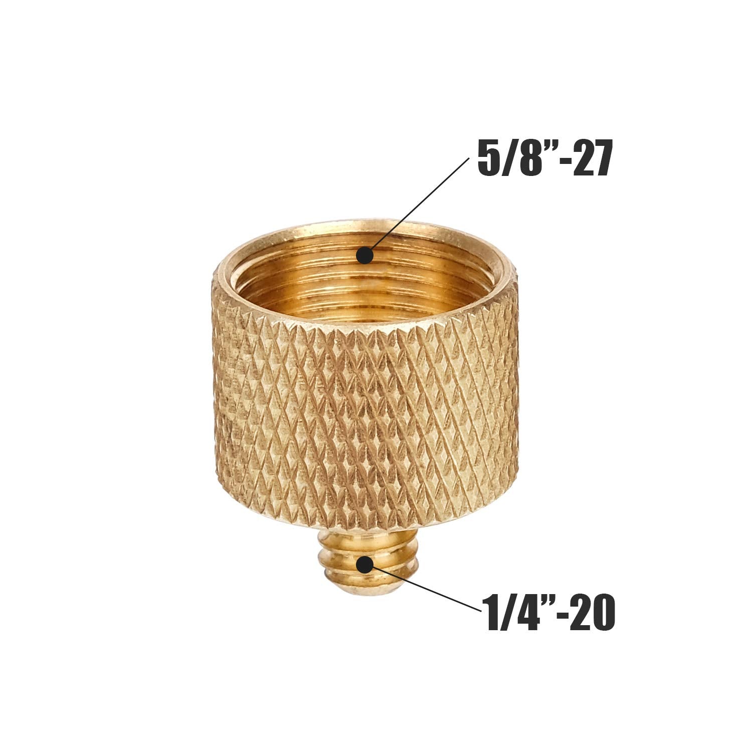 Anwenk Mic Stand Adapter 5/8 to 1/4 Adapter Standard Mic Thread Screw Adapter (Brass) Microphone Stand Adapter to Tripod Adapter